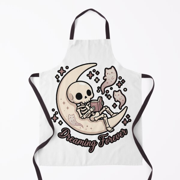 Item preview, Skeleton Reading Book on Crescent Moon Dreaming Forever designed and sold by MisteryDesigner.