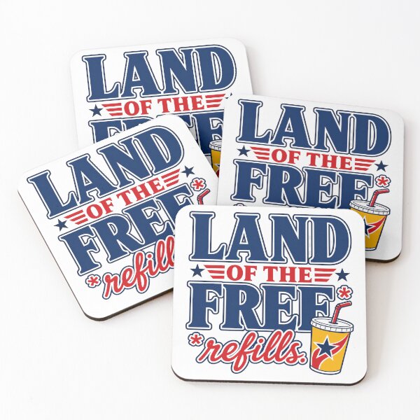 Item preview, Land Of The Free Refills Funny American Pride Patriotic Humor USA Soda Meme Gift designed and sold by ChaosThreadsCo.