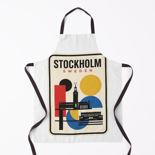 Item preview, Stockholm Sweden Minimalist Geometric Cityscape Bauhaus Style designed and sold by k3rstman1.