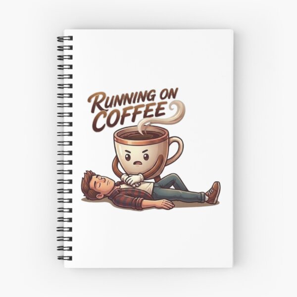 Item preview, Running on Coffee CPR Cute Caffeine Addiction Graphic designed and sold by Northern Glow Art.