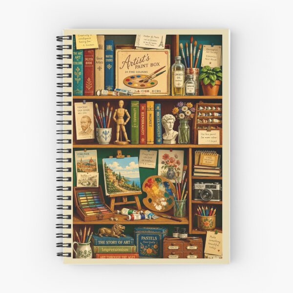 Item preview, Artist's Studio Creative Collection Vintage Art Shelf designed and sold by Myra365Art.