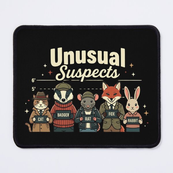 Item preview, Unusual Suspects Funny Animal Lineup Mystery Parody Wildlife Humor designed and sold by Cree8if.