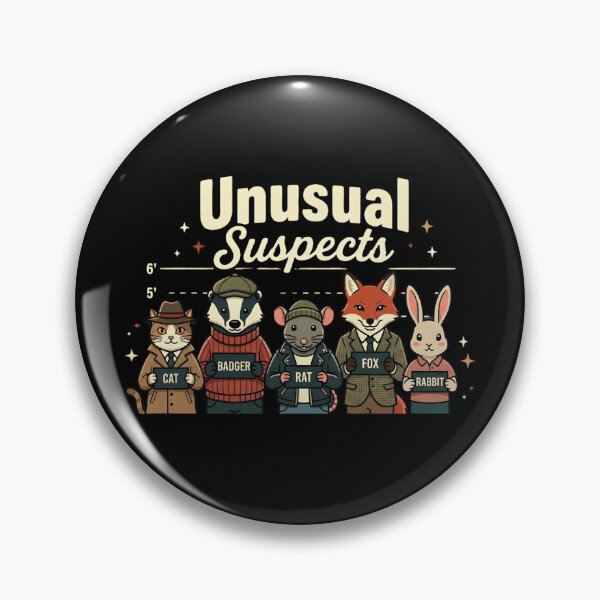 Item preview, Unusual Suspects Funny Animal Lineup Mystery Parody Wildlife Humor designed and sold by Cree8if.