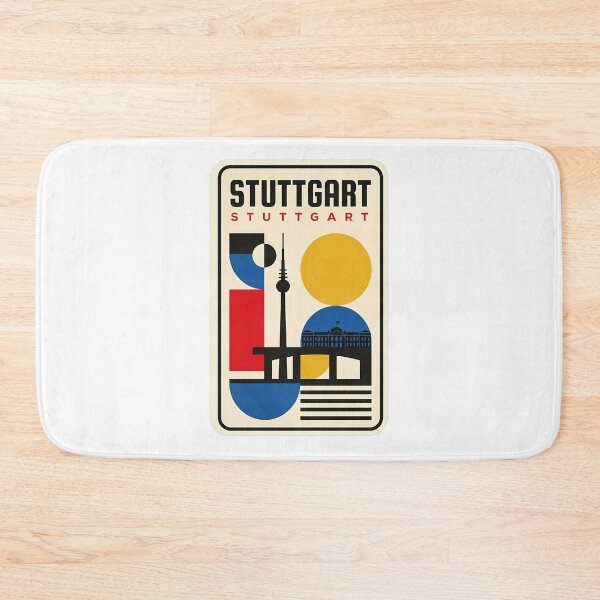 Artikelvorschau, Stuttgart, Deutschland, Retro-Bauhaus-Geometrie-Stadtbild entworfen und verkauft von k3rstman1.