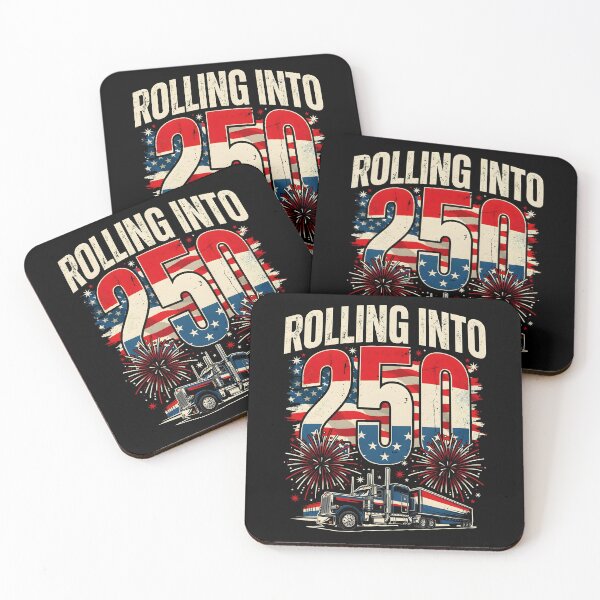 Item preview, Rolling Into 250 Trucker Shirt | Patriotic Semi Truck Driver USA 250th Anniversary Independence Day Design designed and sold by WearVerse440.