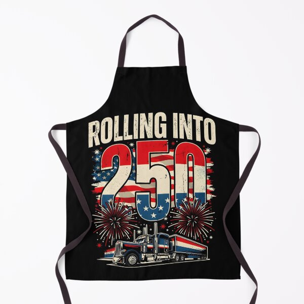 Item preview, Rolling Into 250 Trucker Shirt | Patriotic Semi Truck Driver USA 250th Anniversary Independence Day Design designed and sold by WearVerse440.