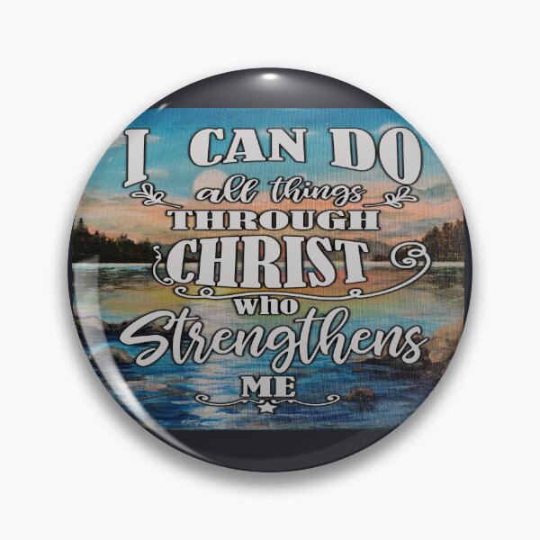 Item preview, I can Do All Things Through Christ Who Strengthens Me Overlaid on Original artwork Northern Skies  designed and sold by Lori Richardson.