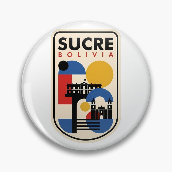 Item preview, Sucre Bolivia Retro Bauhaus Geometric Landmark Decor designed and sold by k3rstman1.