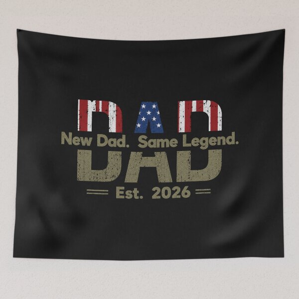 Item preview, New Dad Est 2026 Textured Parent Graphic designed and sold by Tsugraf Designs.
