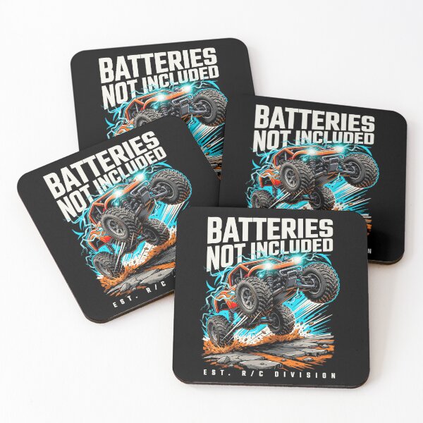 Artikelvorschau, Batterien nicht enthalten - Lustiges RC-Renn-Vintage-Design entworfen und verkauft von No Excuses Supply.
