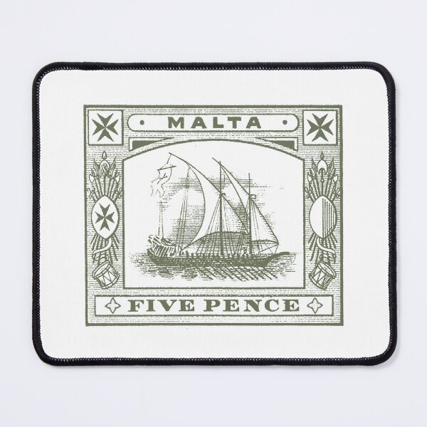 Item preview, Vintage Malta Galley Stamp Art - Antique Knights of St John Maritime Illustration designed and sold by By Jonh.