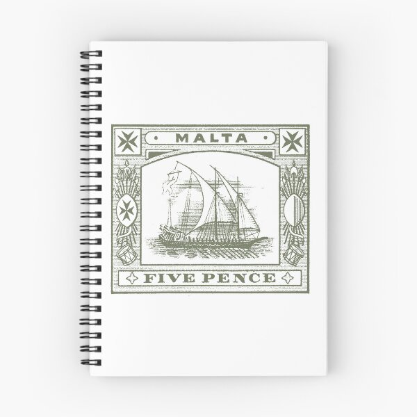 Item preview, Vintage Malta Galley Stamp Art - Antique Knights of St John Maritime Illustration designed and sold by By Jonh.