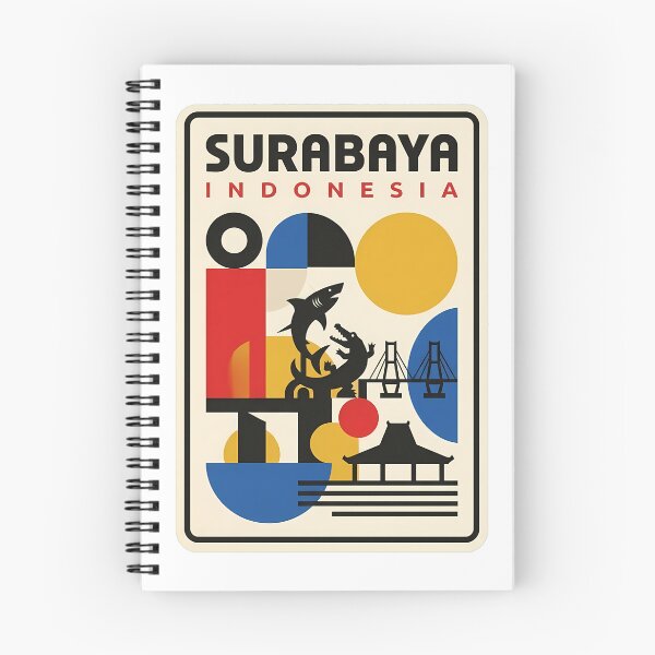 Item preview, Surabaya Indonesia Retro Travel Shark and Crocodile designed and sold by k3rstman1.