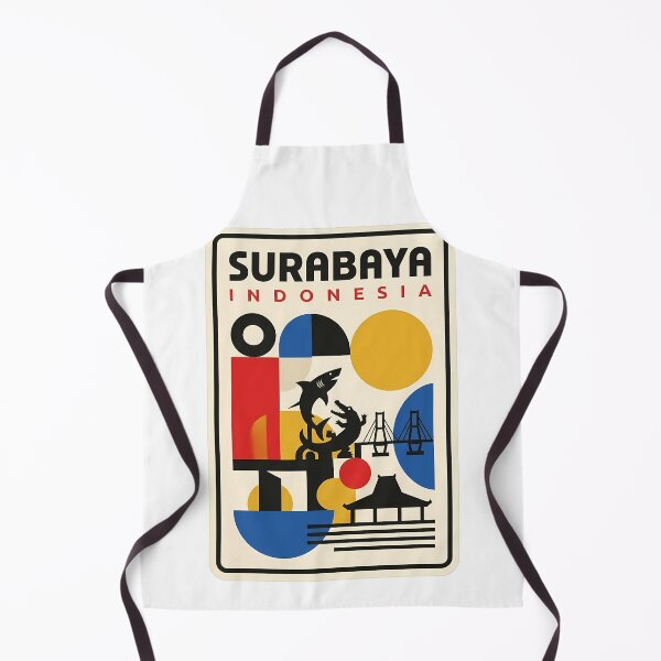 Item preview, Surabaya Indonesia Retro Travel Shark and Crocodile designed and sold by k3rstman1.