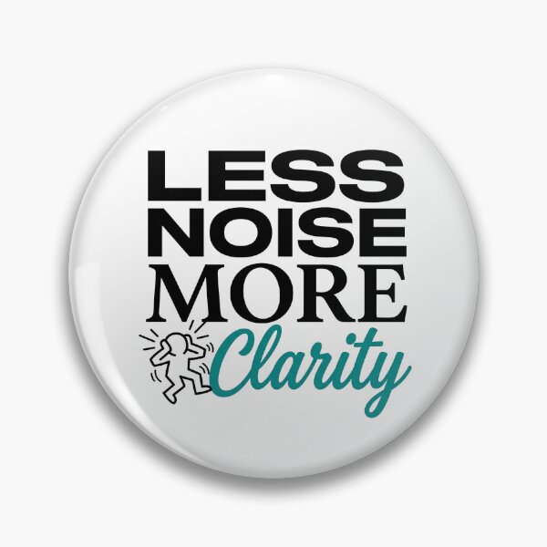 Item preview, Less Noise More Clarity — Stoic Mindset Typography Shirt designed and sold by PlushFutura.