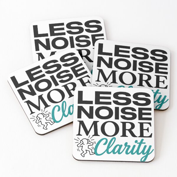 Item preview, Less Noise More Clarity — Stoic Mindset Typography Shirt designed and sold by PlushFutura.