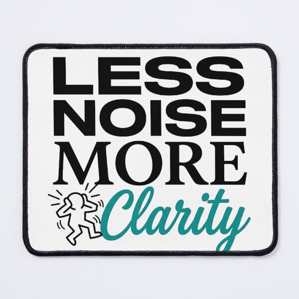Item preview, Less Noise More Clarity — Stoic Mindset Typography Shirt designed and sold by PlushFutura.