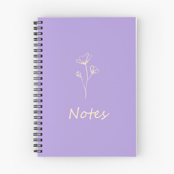 Item preview, purple aesthetic floral simple notes designed and sold by colorfulkoko.