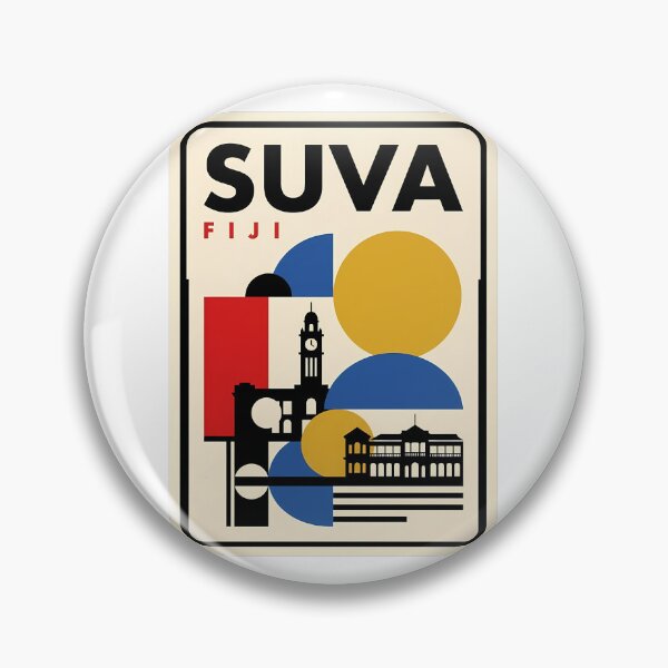 Item preview, Vintage Suva Fiji Bauhaus Geometric Landmarks designed and sold by k3rstman1.