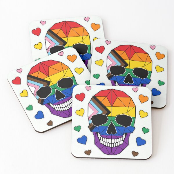 Item preview, Pride Geometric Skull Design designed and sold by Terra Nova Collective.