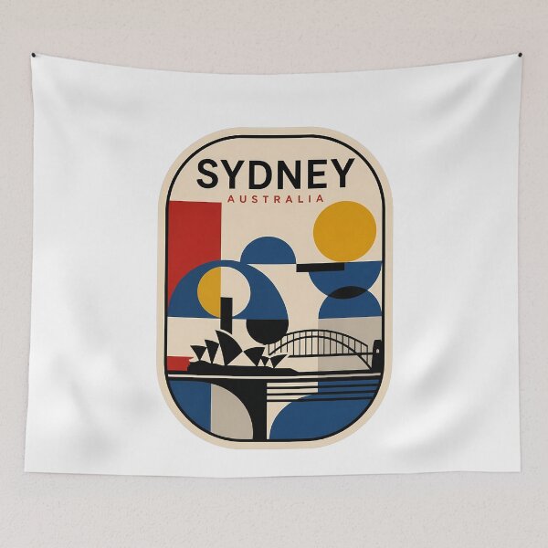 Item preview, Retro Geometric Sydney Australia Travel Design designed and sold by k3rstman1.