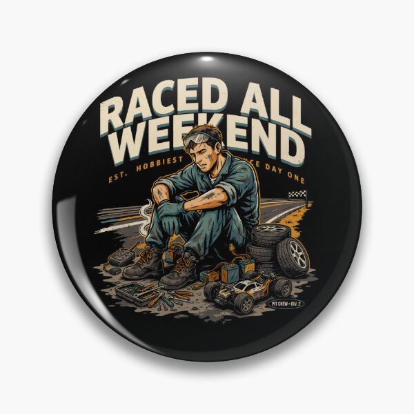 Item preview, Raced All Weekend - RC Racing Vintage Funny designed and sold by No Excuses Supply.