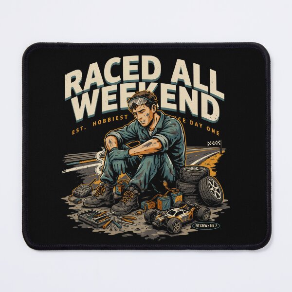 Item preview, Raced All Weekend - RC Racing Vintage Funny designed and sold by No Excuses Supply.