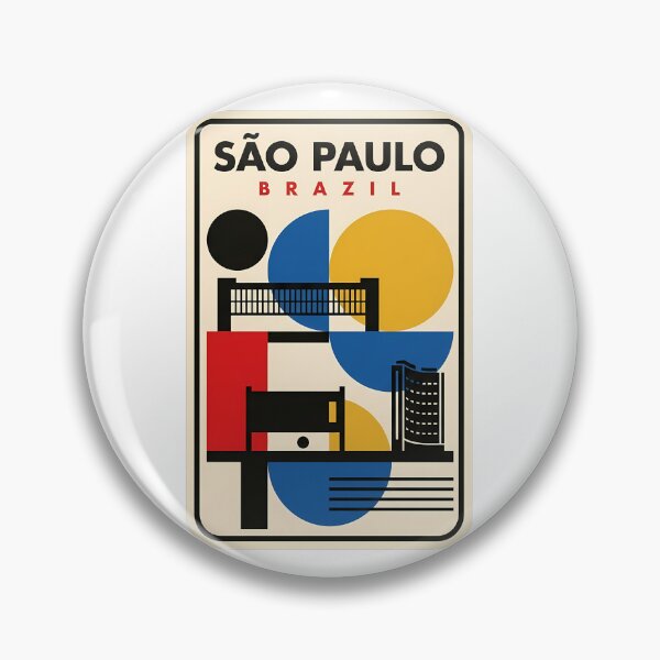 Item preview, Retro Sao Paulo Brazil Geometric Cityscape designed and sold by k3rstman1.