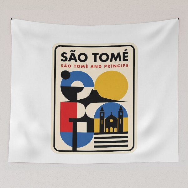 Item preview, São Tomé and Príncipe Abstract Geometric Landmarks designed and sold by k3rstman1.