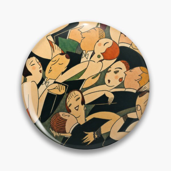 Item preview, Jazz Dance - Art Deco Dancing Couples Illustration for Vintage Art Lovers designed and sold by RickE.