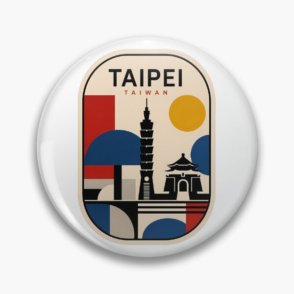 Item preview, Taipei Taiwan Geometric Cityscape Travel Poster designed and sold by k3rstman1.