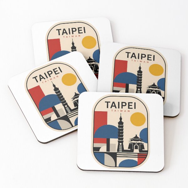 Item preview, Taipei Taiwan Geometric Cityscape Travel Poster designed and sold by k3rstman1.