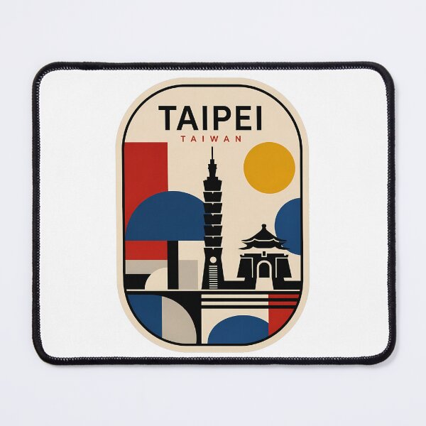 Item preview, Taipei Taiwan Geometric Cityscape Travel Poster designed and sold by k3rstman1.