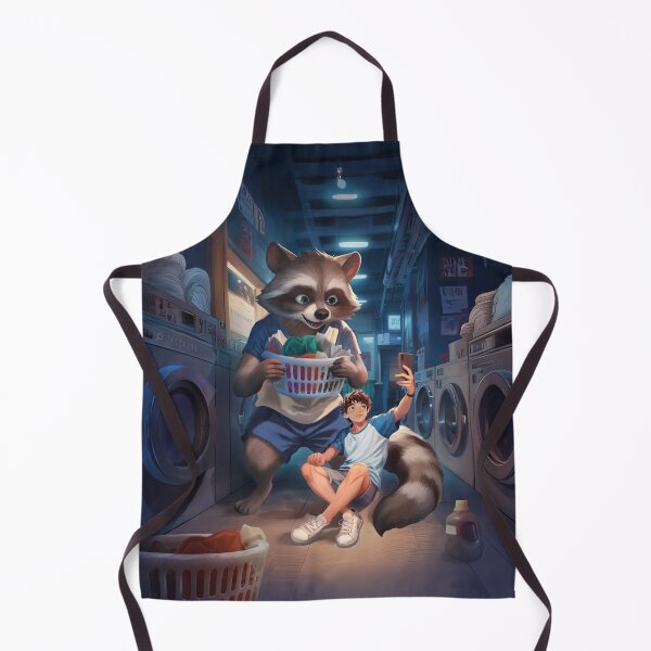 Item preview, Magical Encounter – Giant Raccoon Laundry Day Selfie designed and sold by ZKOZKOHI.