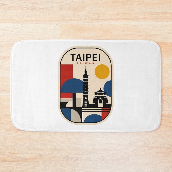 Item preview, Taipei Taiwan Geometric Cityscape Travel Poster designed and sold by k3rstman1.