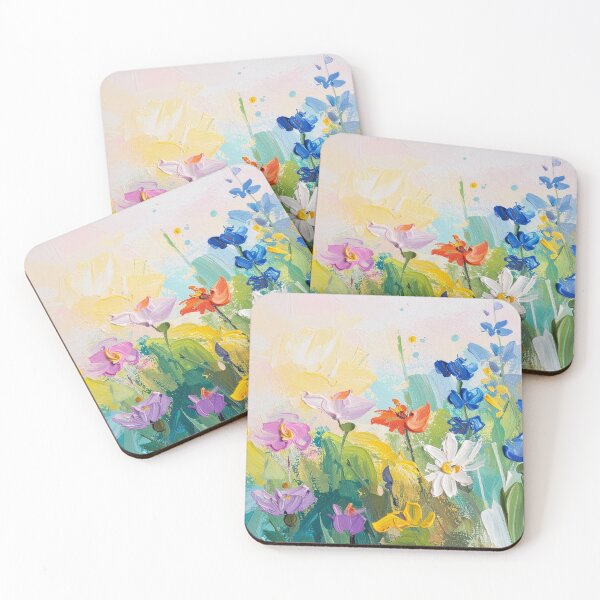 Item preview, Impressionist Meadow: Textured Oil Painting Floral designed and sold by LiveLearnCreate.