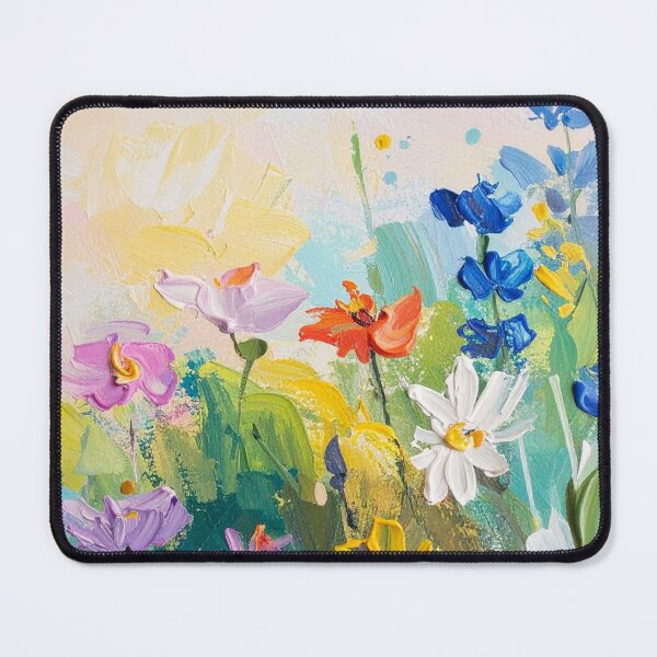 Item preview, Impressionist Meadow: Textured Oil Painting Floral designed and sold by LiveLearnCreate.