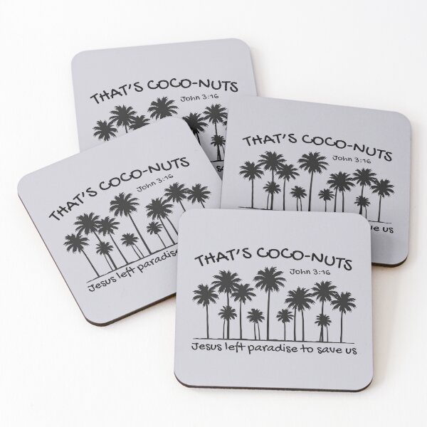 Item preview, That's Coconuts John 3:16 Jesus Saves Palm Tree Tropical Summer Beach Vibes designed and sold by Forevermore.