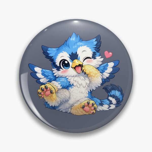 Item preview, Baby Blue Jay Griffin Cute Fantasy Creature designed and sold by Hatchling Hollow.