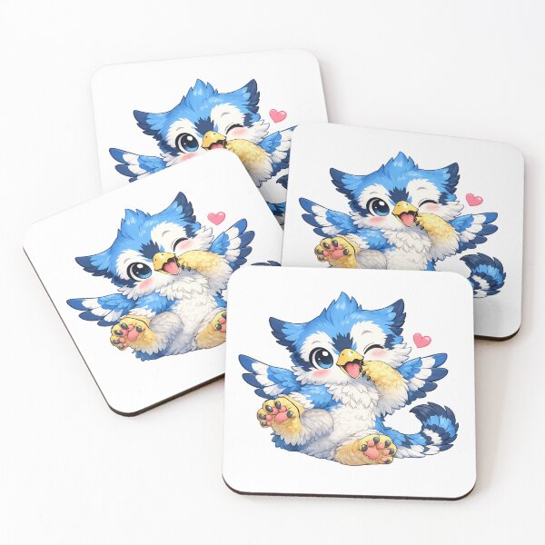 Item preview, Baby Blue Jay Griffin Cute Fantasy Creature designed and sold by Hatchling Hollow.