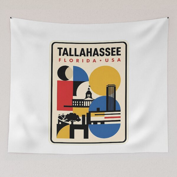 Item preview, Tallahassee Florida Modern Bauhaus Style Skyline designed and sold by k3rstman1.