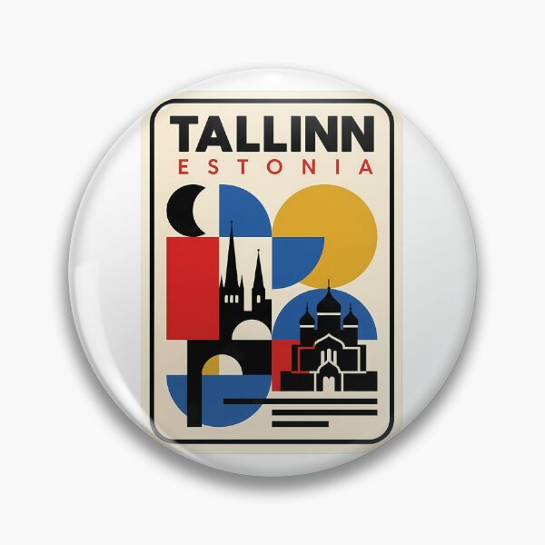 Item preview, Retro Tallinn Estonia Geometric Old Town Skyline designed and sold by k3rstman1.