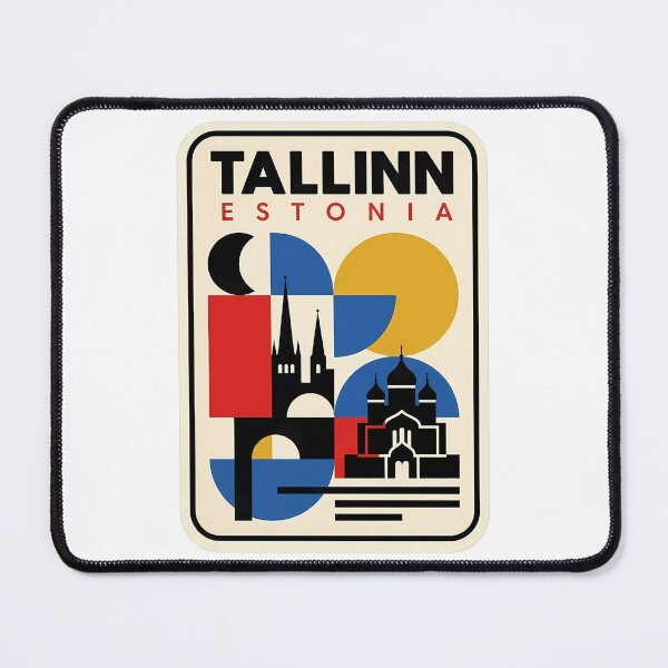 Item preview, Retro Tallinn Estonia Geometric Old Town Skyline designed and sold by k3rstman1.