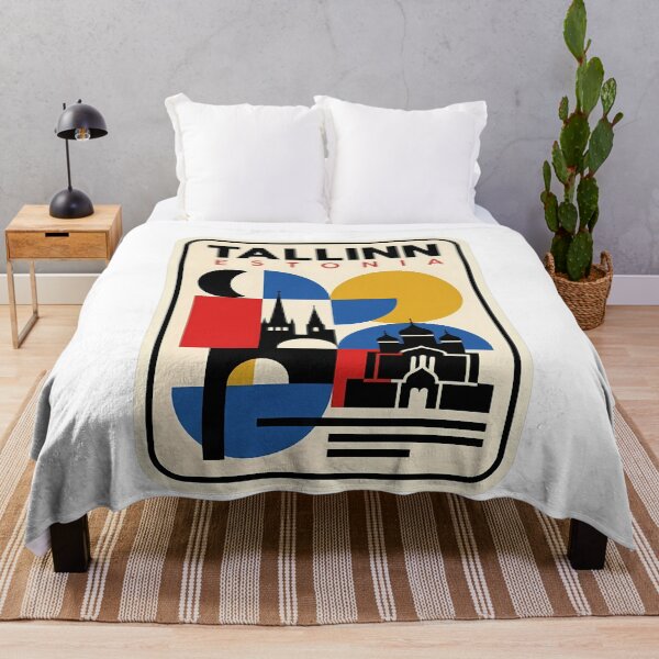 Item preview, Retro Tallinn Estonia Geometric Old Town Skyline designed and sold by k3rstman1.
