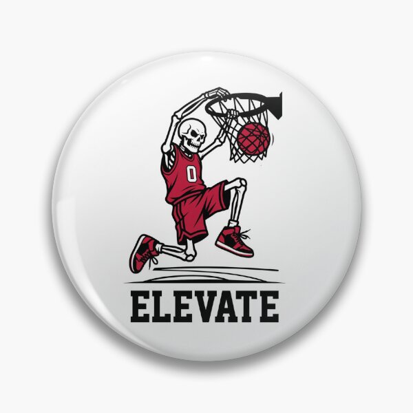 Item preview, Skeleton Slam Dunk Elevate Red Pop Premium Sticker designed and sold by Mr-wow.
