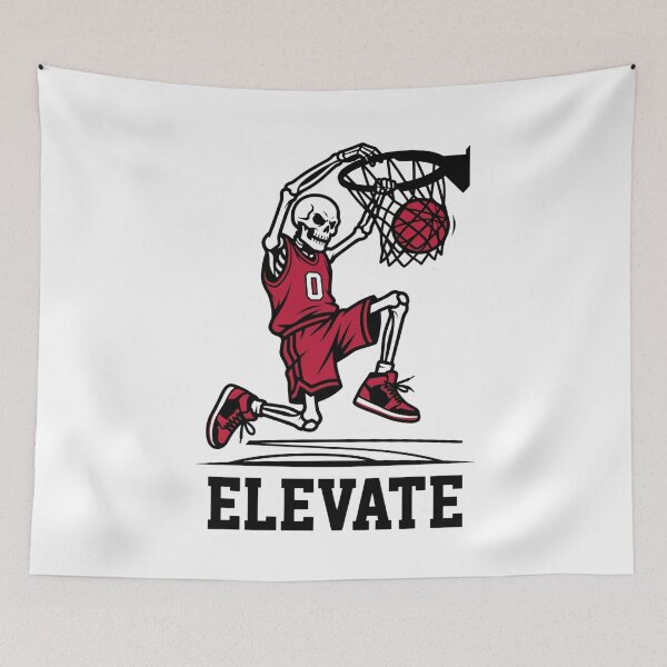 Item preview, Skeleton Slam Dunk Elevate Red Pop Premium Sticker designed and sold by Mr-wow.