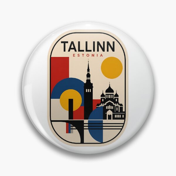 Item preview, Retro Tallinn Estonia Geometric City Skyline Architecture designed and sold by k3rstman1.