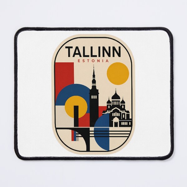 Item preview, Retro Tallinn Estonia Geometric City Skyline Architecture designed and sold by k3rstman1.