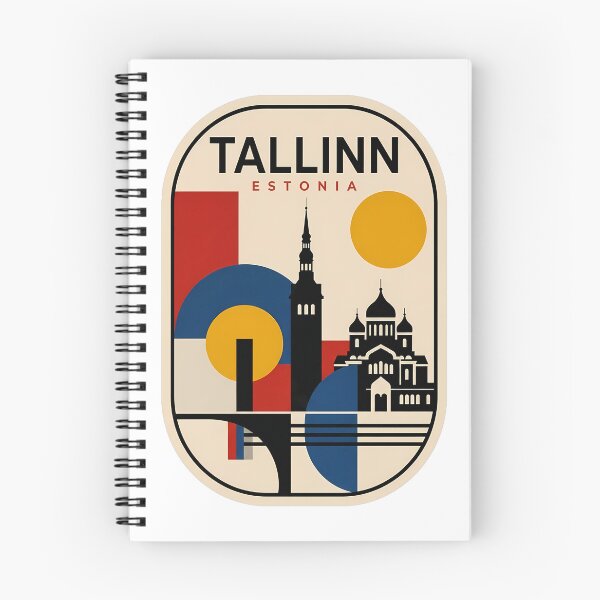 Item preview, Retro Tallinn Estonia Geometric City Skyline Architecture designed and sold by k3rstman1.
