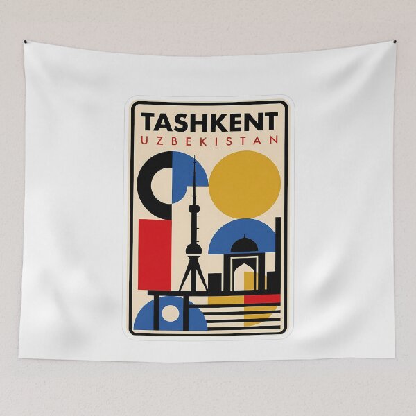 Item preview, Tashkent Uzbekistan Vintage Geometric Architecture designed and sold by k3rstman1.